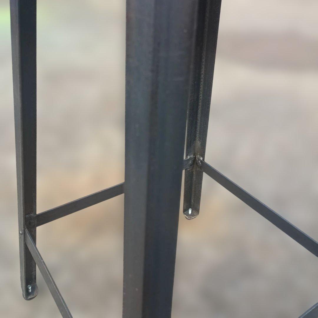 S*y様 ５０００）円形木製座面のアイアンスツール　ヴィンテージ　インダストリア