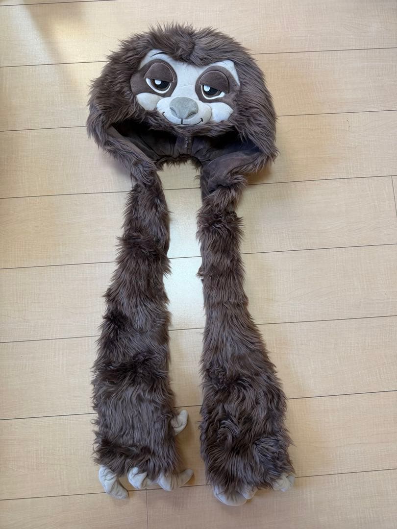 上海ディズニー　ズートピア　フラッシュ　ナマケモノ　ファンキャップ