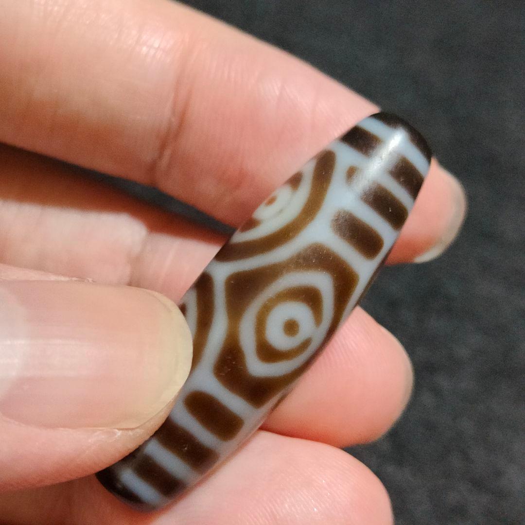 A17 珍しいマットな質感　龍眼天珠（オスとメス）2点セット　天然石　天珠　風水