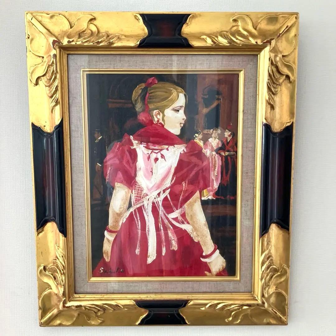 二科会会員・齋藤三郎　人気の赤いドレスの少女