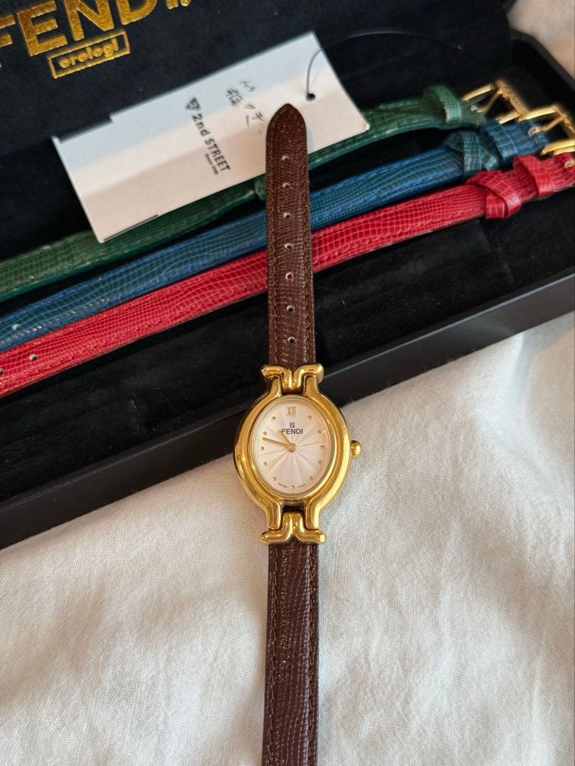 稼働 FENDI フェンディ 640L カメレオン チェンジベルト 腕時計