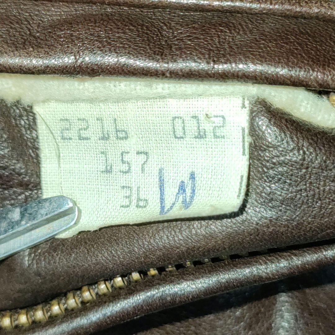 レアモデルSchottシングルライダースヴィンテージ濃茶３６　ダメなら交換も可！