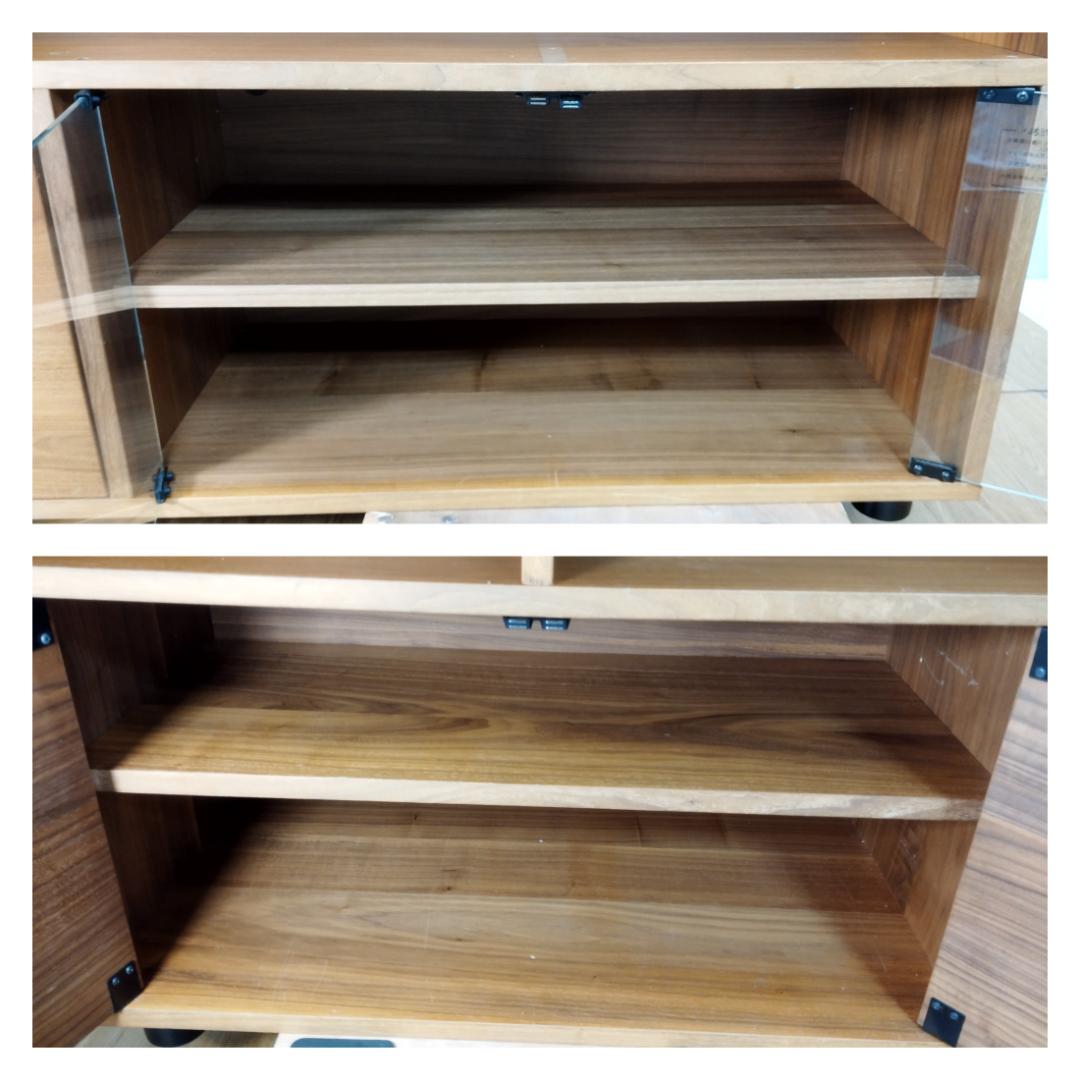 S☆156 無印良品 スタッキングキャビネット Cセット ウォールナット材