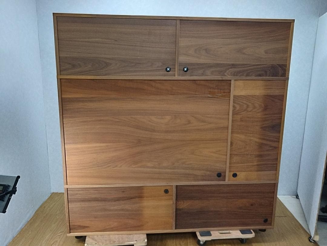 S☆156 無印良品 スタッキングキャビネット Cセット ウォールナット材