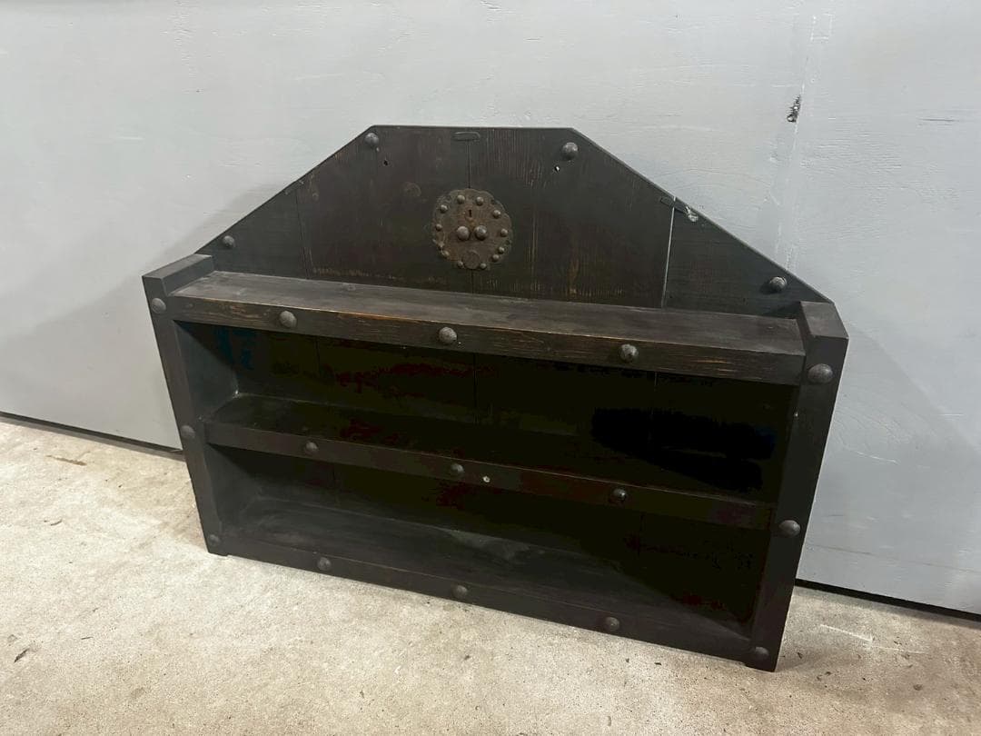 蕎麦猪口入れ棚 壁掛け棚 飾棚 飾り棚 棚 古道具 古道具 RW785