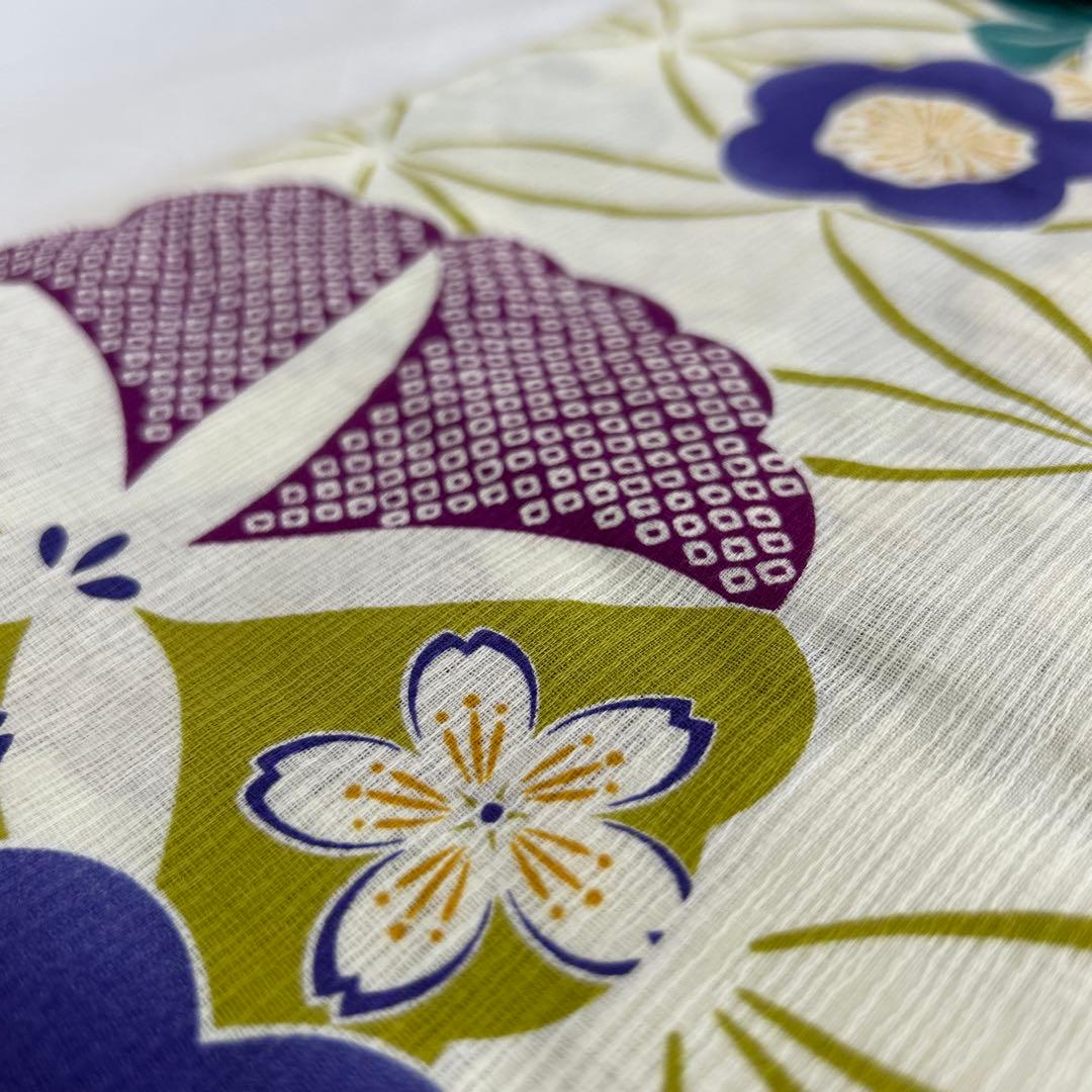 浴衣ラスト1点【未使用品】✭和遊日✭《綿麻》TL サイズ✭着物丈 170 裄70