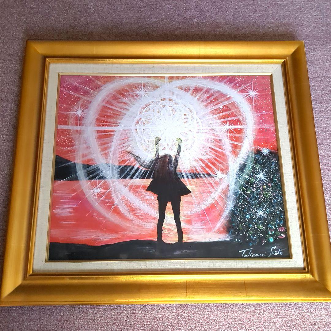 絵画　佐藤嵩記　女の子　神様