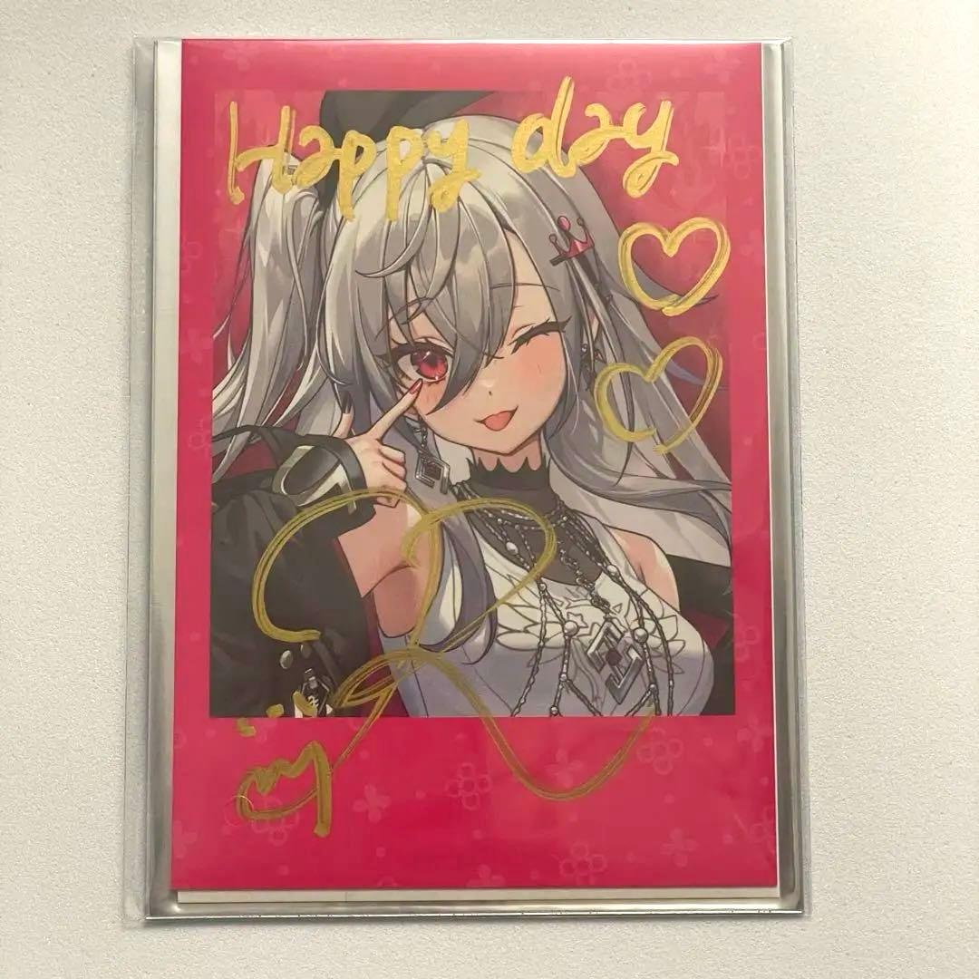 響咲リオナ 誕生日記念2025 ホロライブ 直筆サイン チェキ風カード