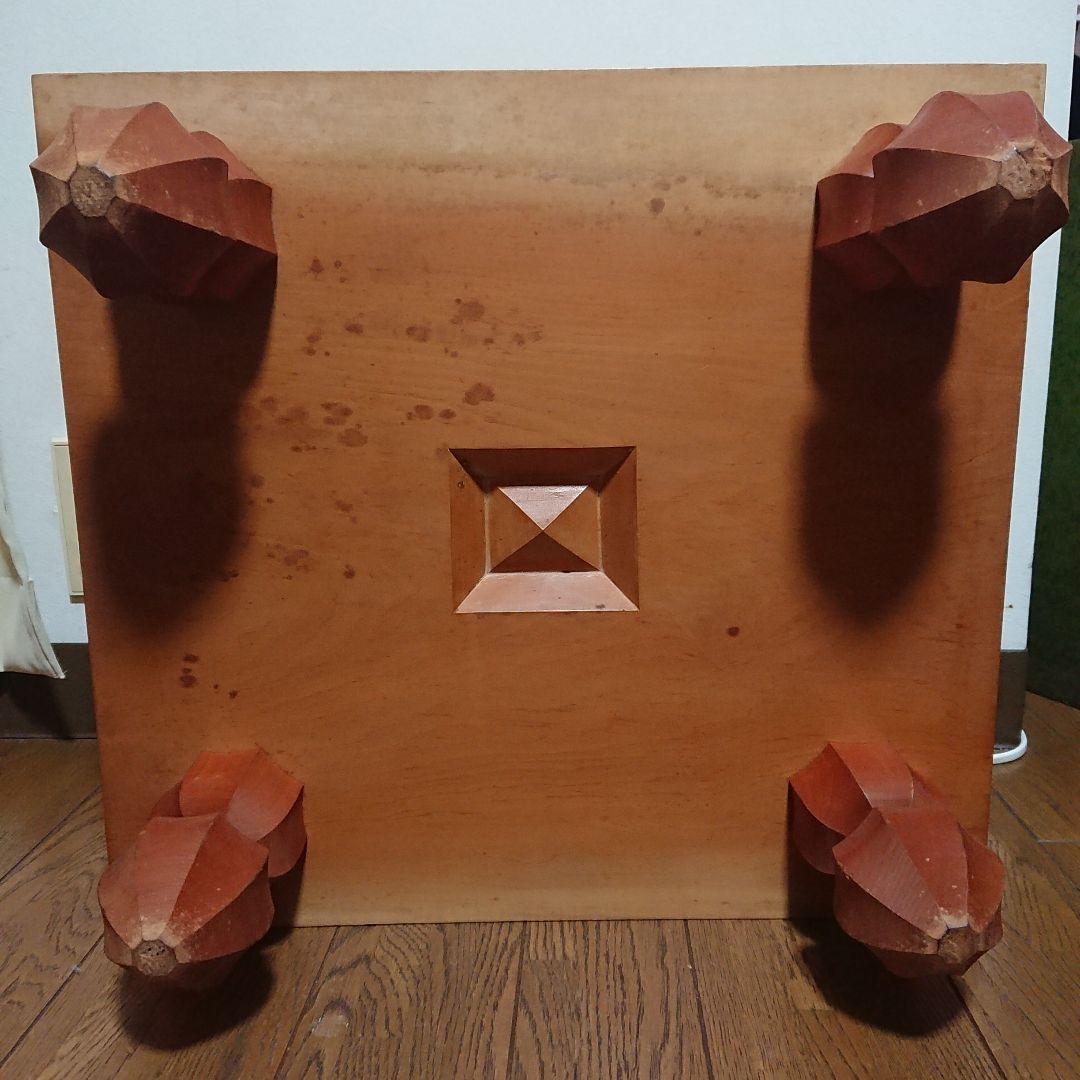 4.8寸 囲碁盤 碁盤 碁石セット　囲碁セット へそ有り 足付 はまぐり 那知黒