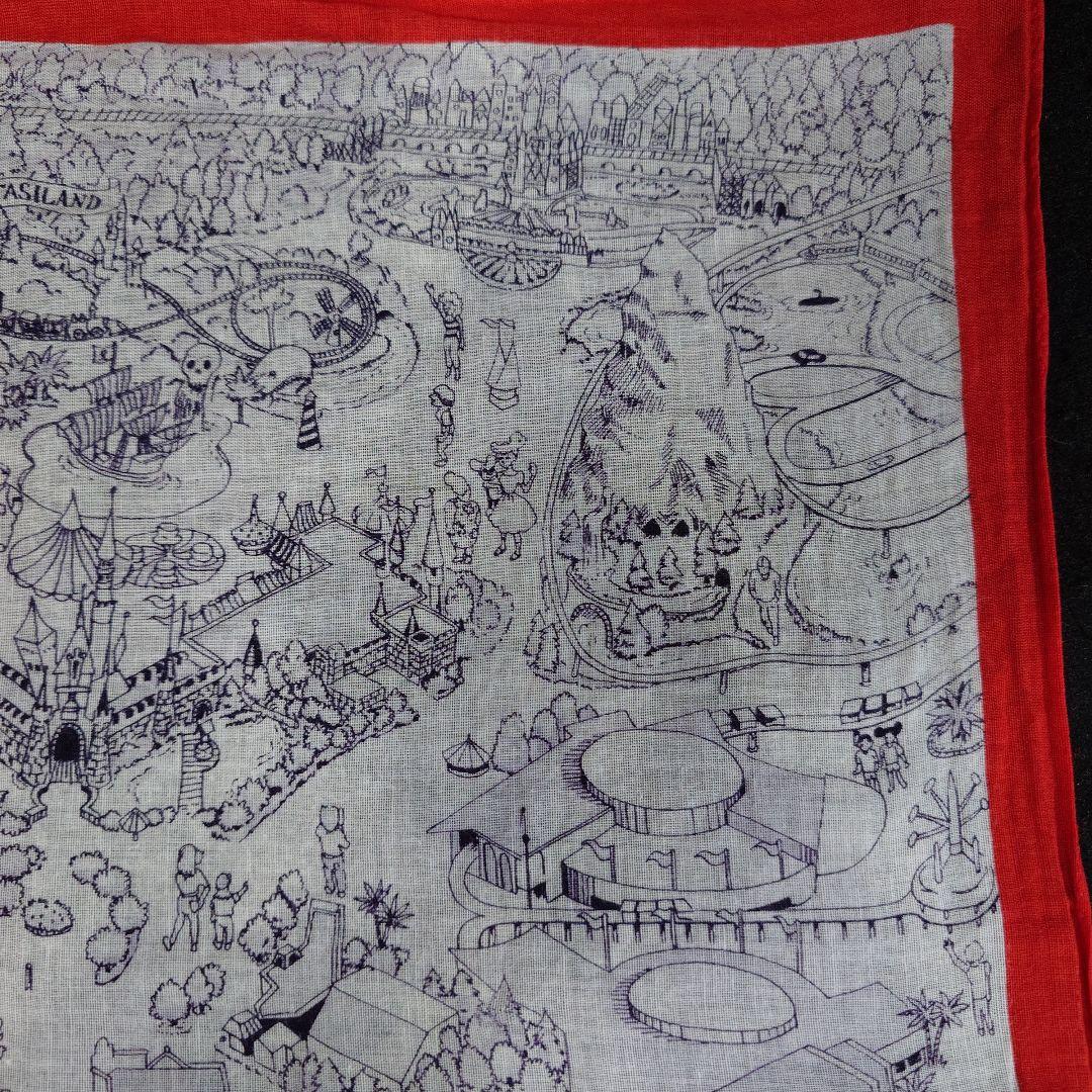 【昭和レトロ】【激レア】カリフォルニアディズニーランド　パーク地図柄　バンダナ