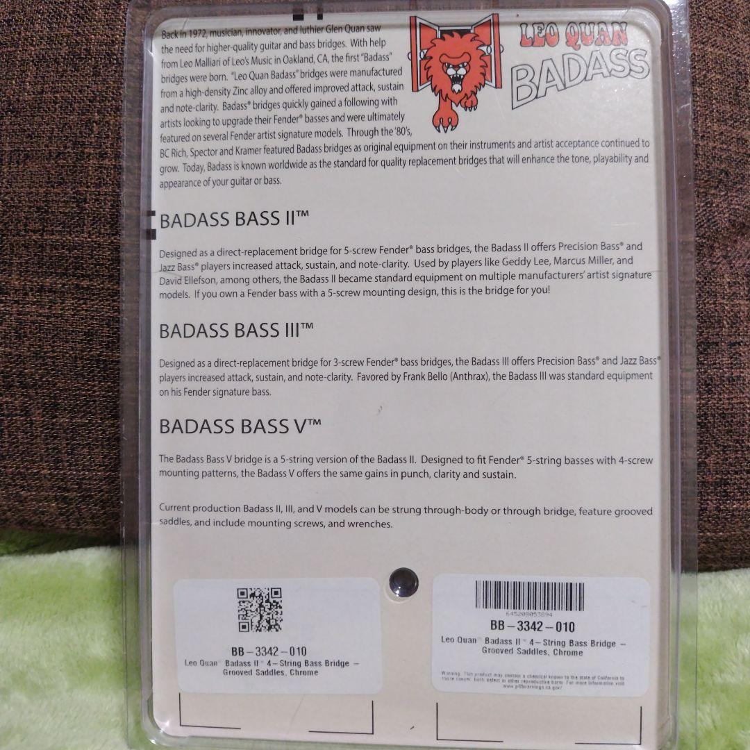 LEO QUAN BADASS 2 バダス２ ４弦用 ブリッジ Chrome