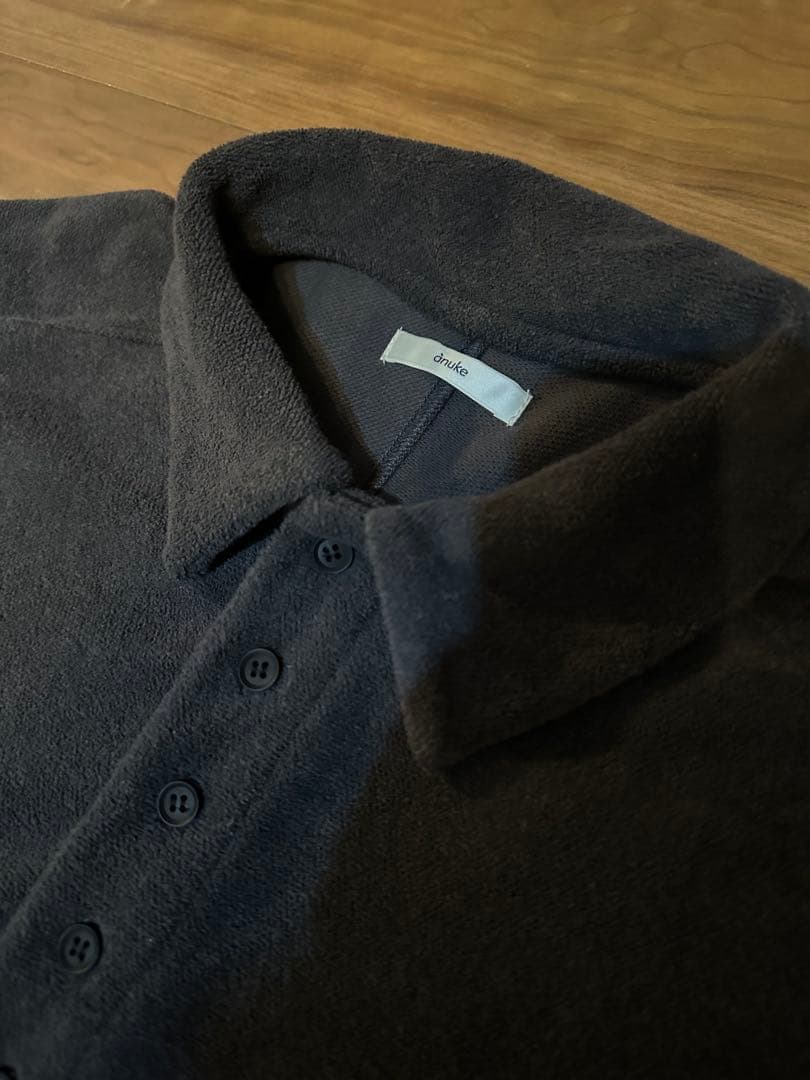 即完売　アンヌーク　Pile Polo Tops チャコールグレー