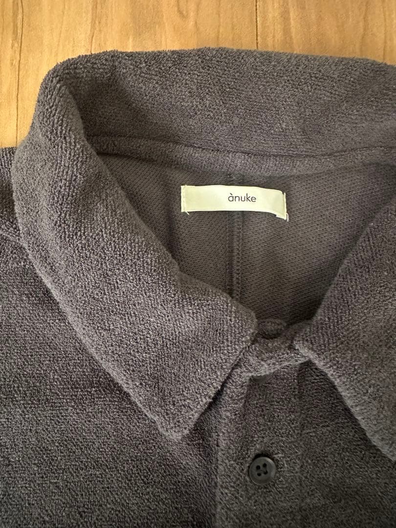 即完売　アンヌーク　Pile Polo Tops チャコールグレー