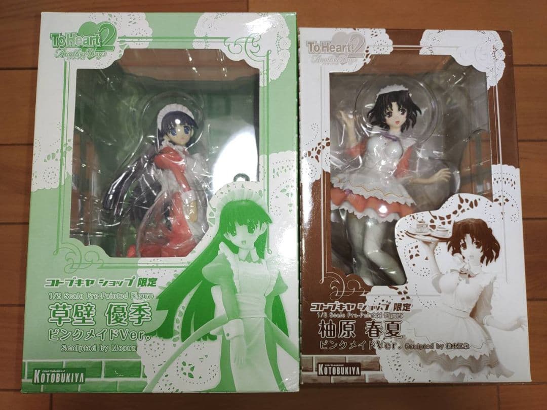 ToHeart2 柚原春夏 草壁優季　ピンクメイドVer. 限定 フィギュア
