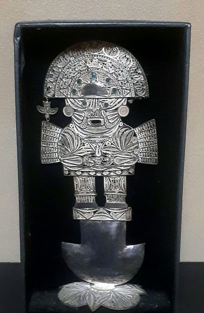 特別価格 銀製インカ守り神 Tumiナイフ アンティーク
