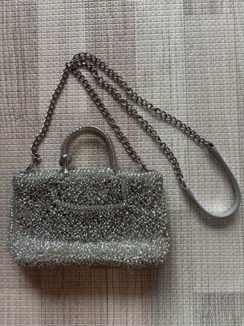 アンテプリマショルダーバッグ シルバー