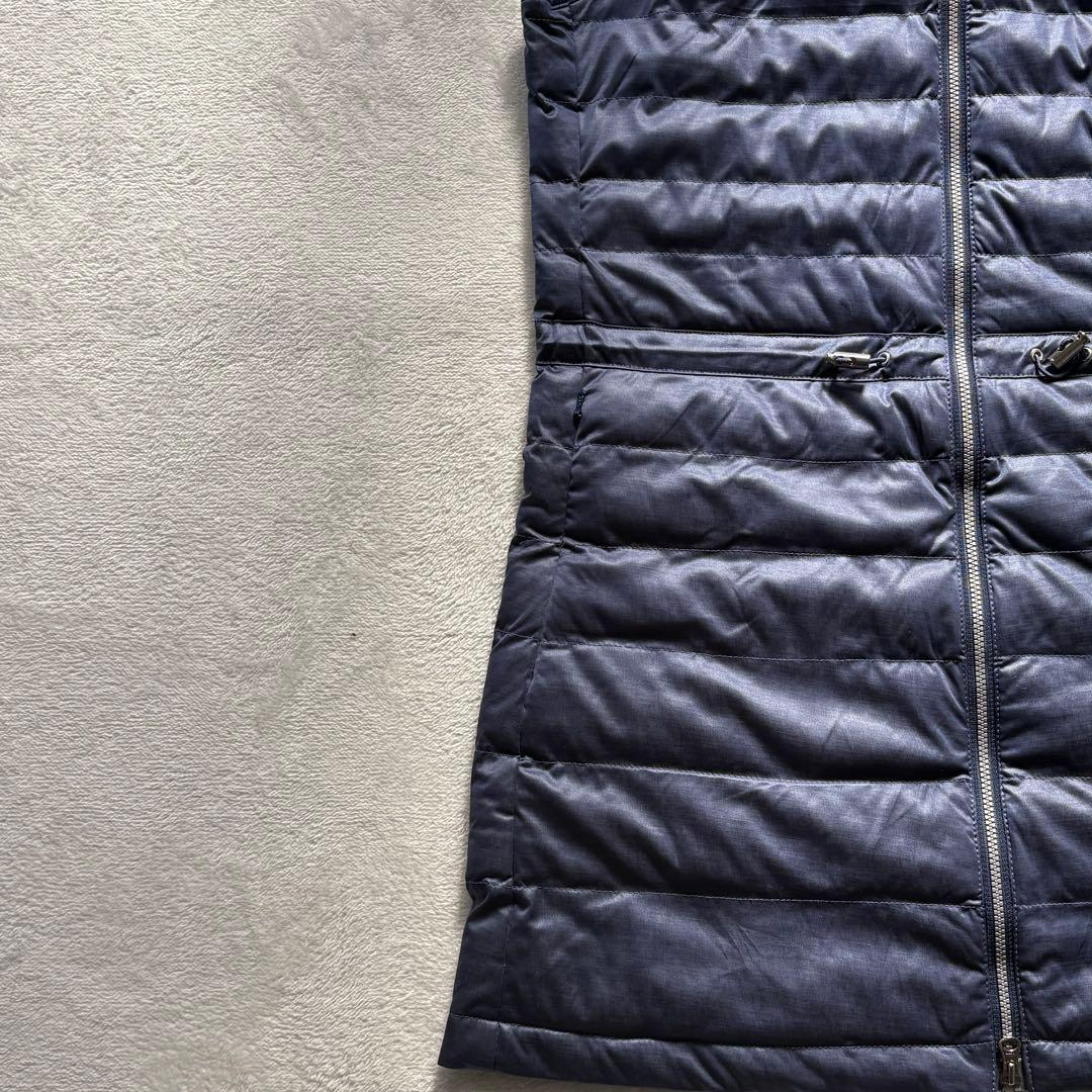 ランバンスポール 中綿ワンピース ネイビー ノースリーブ フード取外し可 40