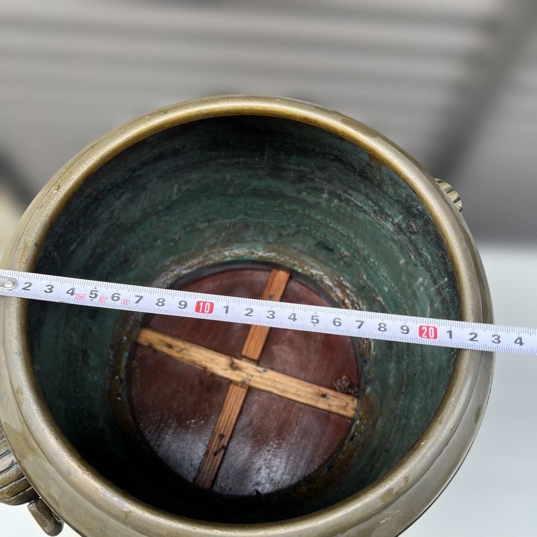 アンティーク雑貨　骨董　大正昭和初期　銅火鉢　高さ約240mm