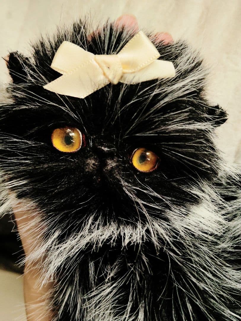 ふわふわ♡黒猫スイーツちゃん♡子猫♡アートドール♡ぬいぐるみ♡