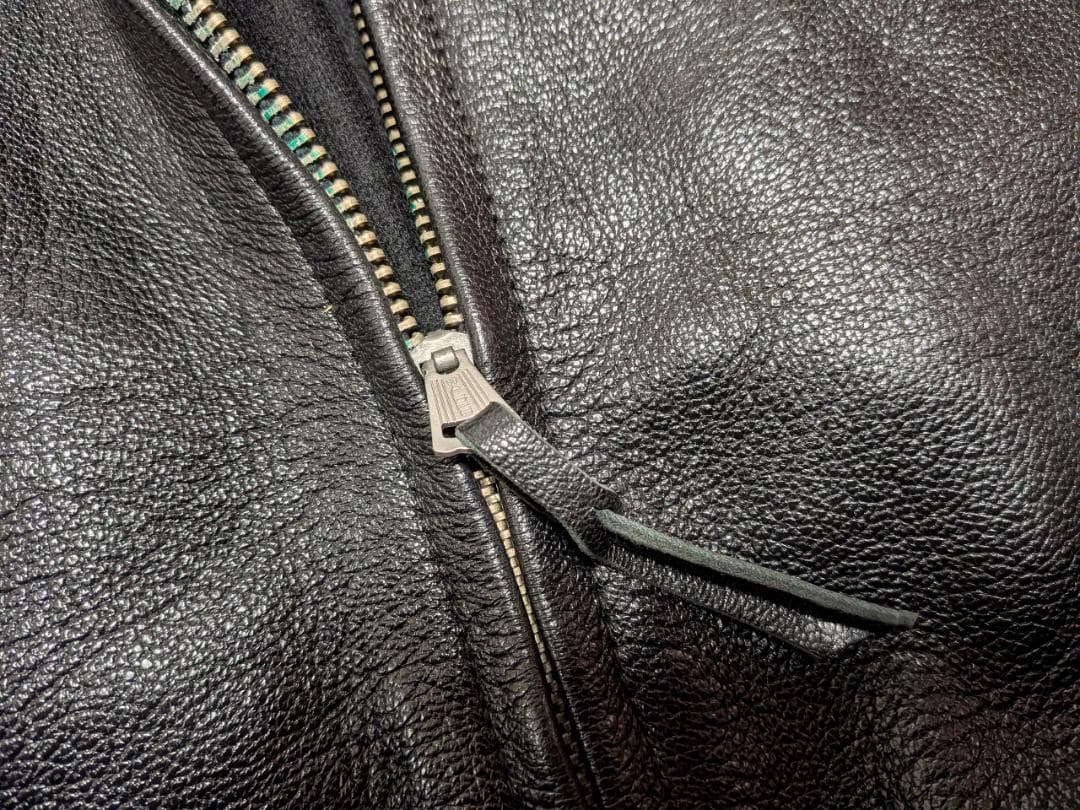 FREEDOM フリーダム 襟付きシングルレザージャケット ゴートレザー LL