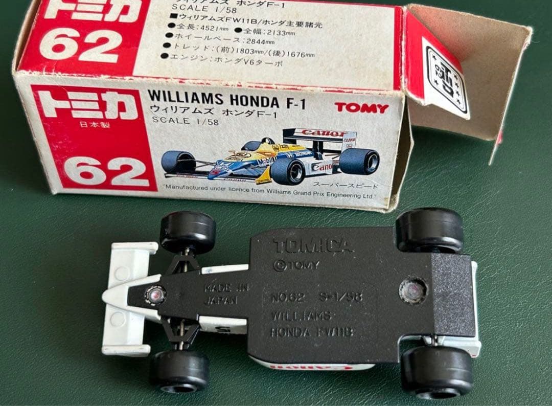 トミカ ウィリアムズ ホンダF-1 レーシングカー