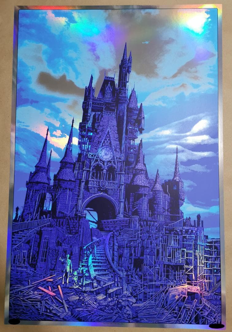 貴重・特大Foilポスター、 ディズニーシンデレラ城（150枚限定販売）