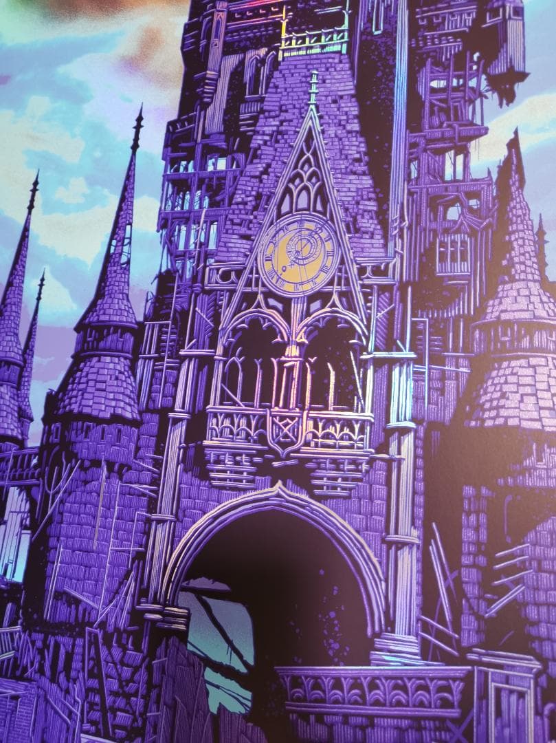 貴重・特大Foilポスター、 ディズニーシンデレラ城（150枚限定販売）