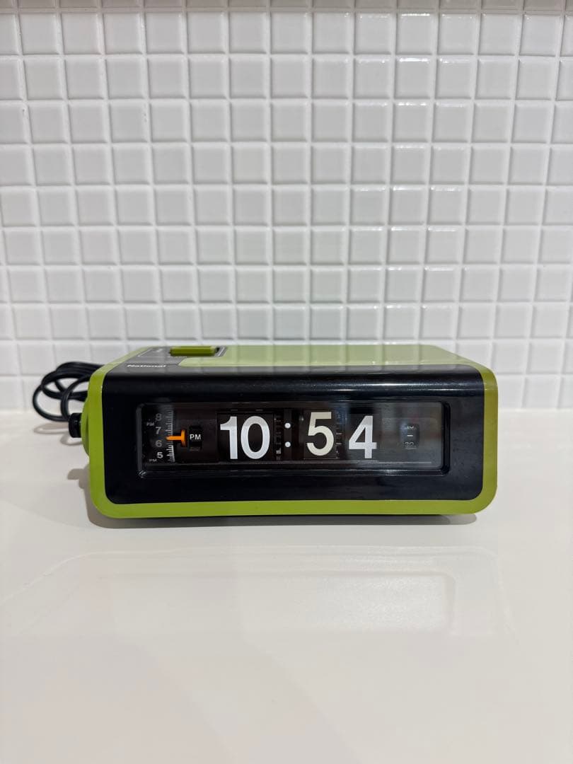 【レア】ナショナル National TG02 パタパタ時計 目覚まし時計 昭和