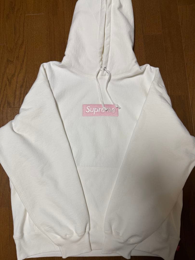 トップス supreme box logo hooded sweatshirt white