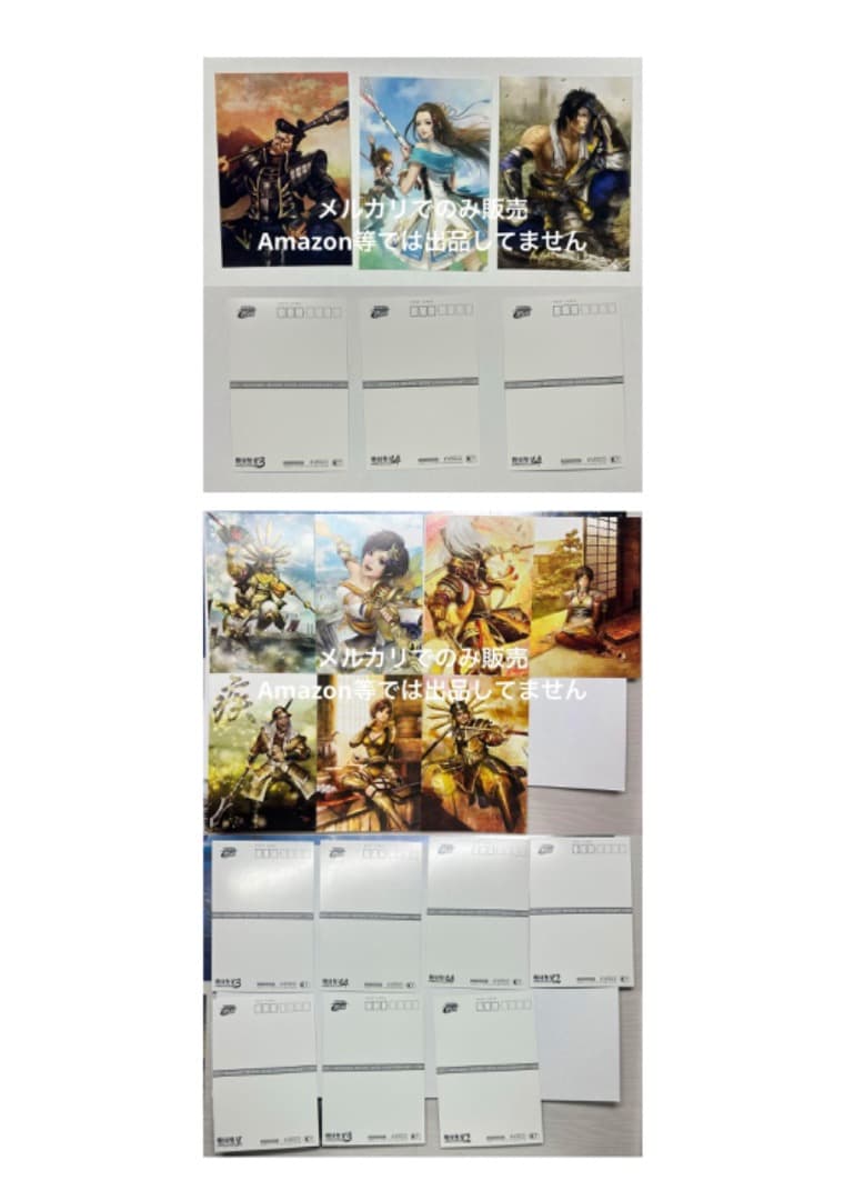 戦国無双　ポストカード　戦国無双4 DX 15周年記念BOX　ステッカー