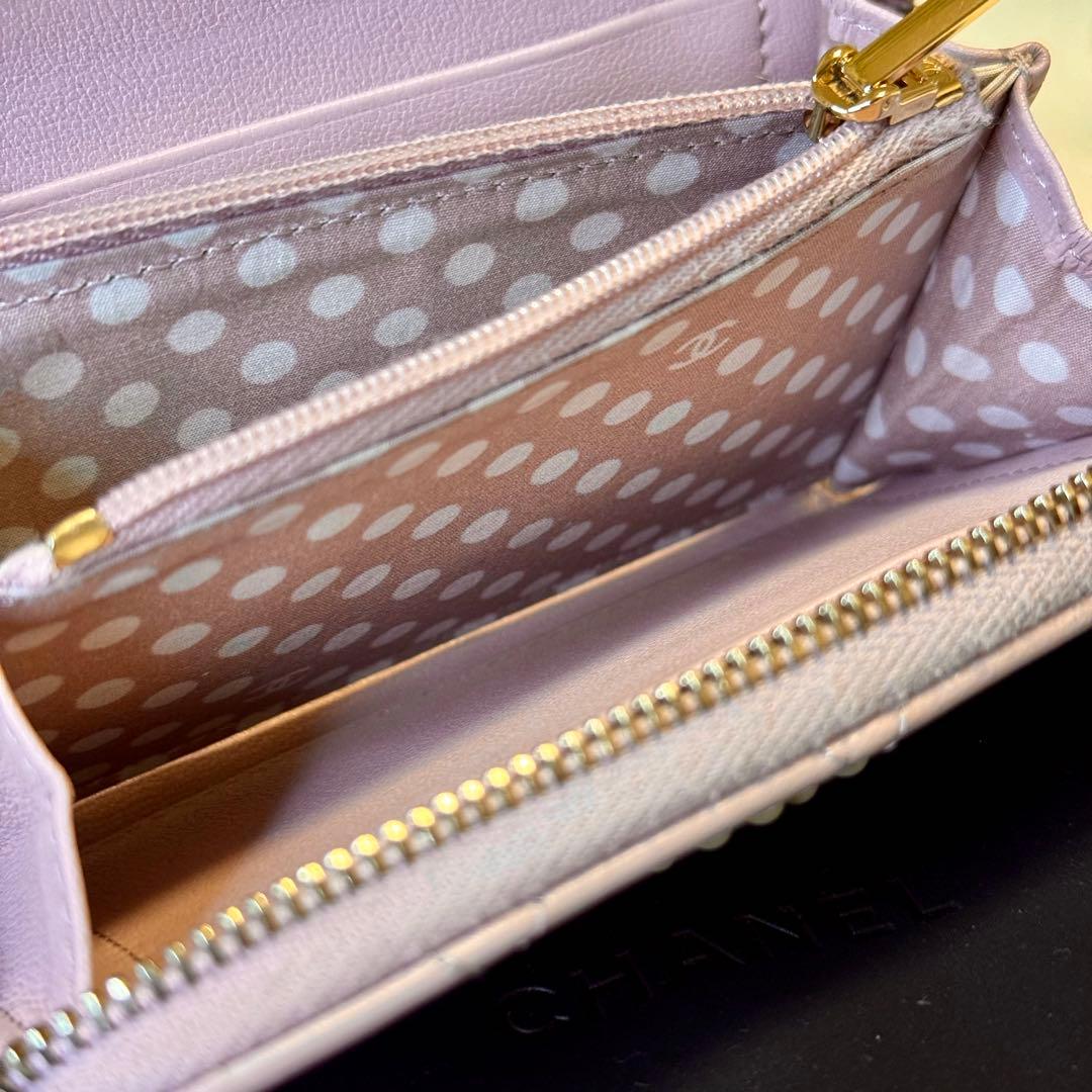 CHANEL シャネル マトラッセ ジップ パース フラグメントケース