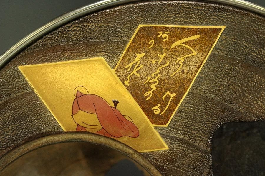 百人一首 蒔絵 煙草盆(ZE467)