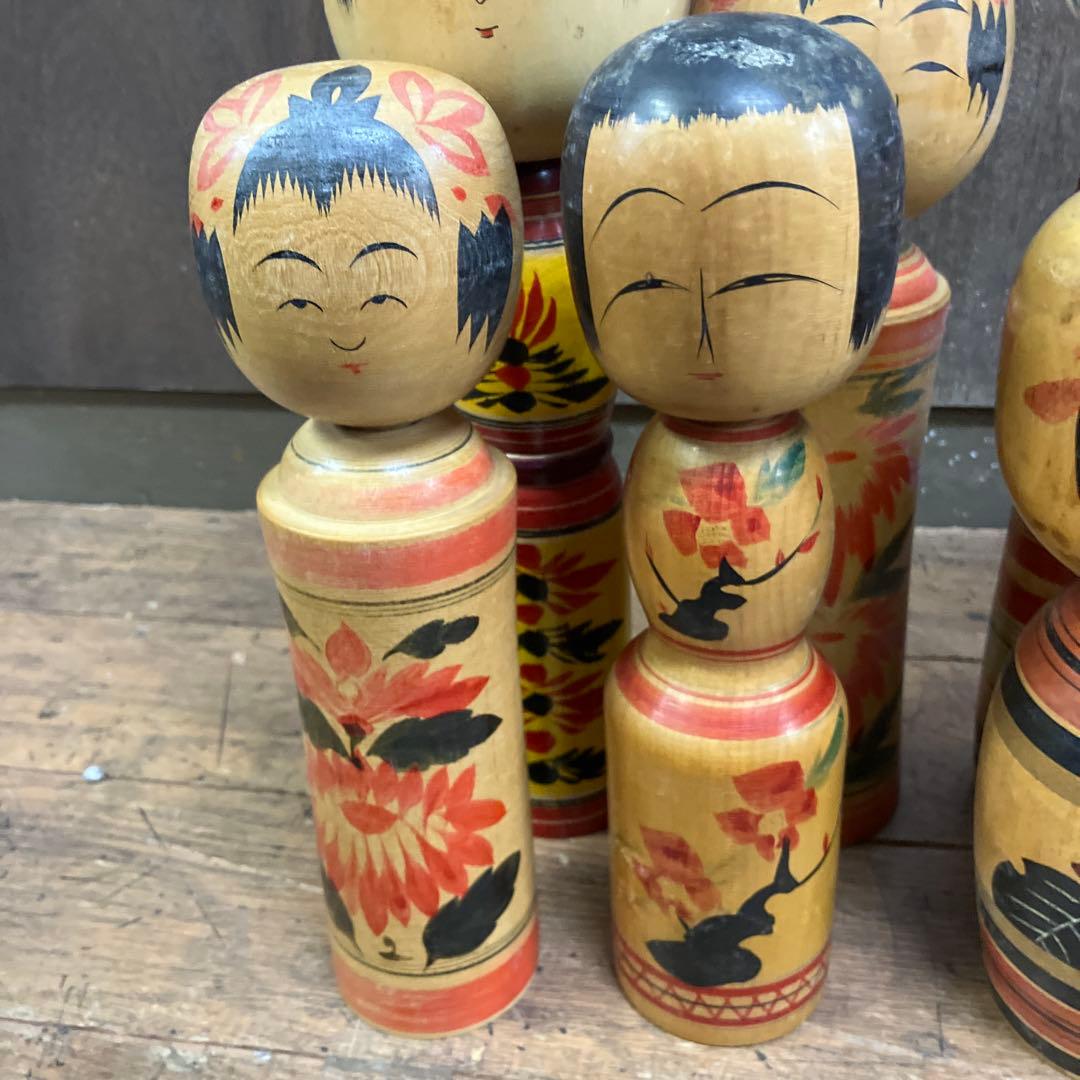 D-3 昭和レトロ 伝統こけし 16体セット 大量コレクション 創作こけし