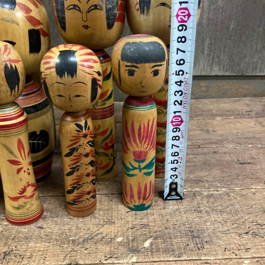 D-3 昭和レトロ 伝統こけし 16体セット 大量コレクション 創作こけし