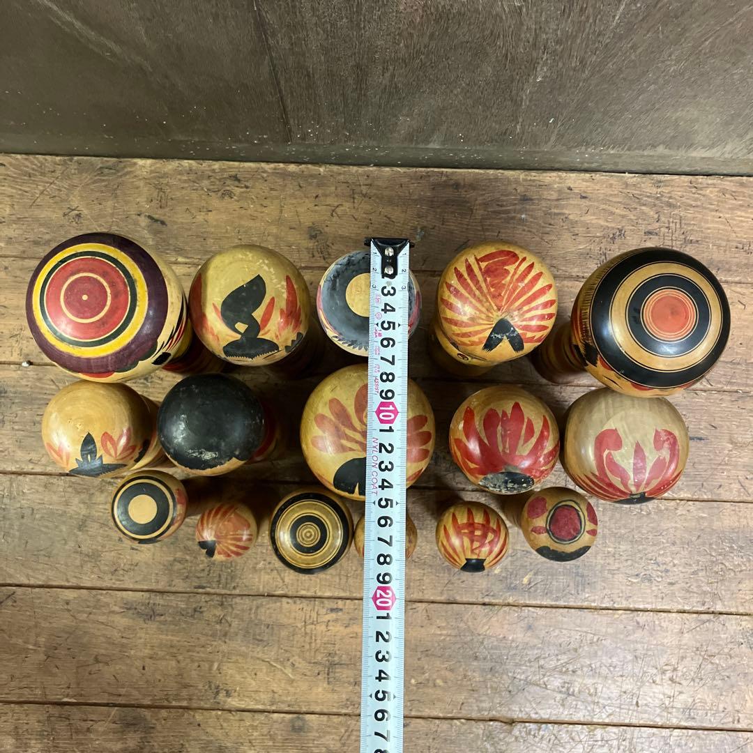 D-3 昭和レトロ 伝統こけし 16体セット 大量コレクション 創作こけし