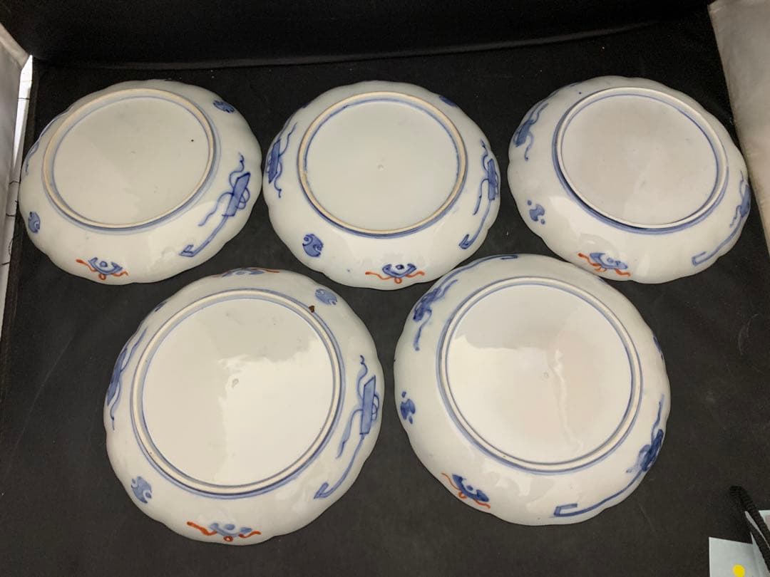 risa古伊万里　色絵金彩　七寸皿　5枚　古美術　時代器