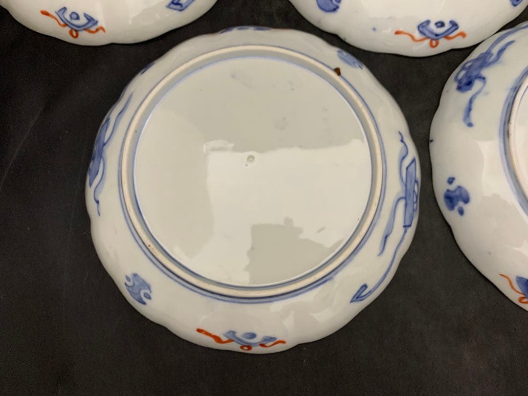 risa古伊万里　色絵金彩　七寸皿　5枚　古美術　時代器