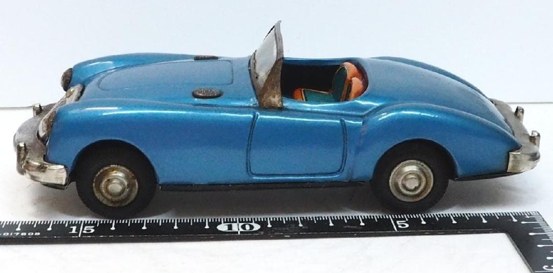 旧バンダイ【MGA 1600クーペ青ブルー 小】ブリキtin toy car箱無