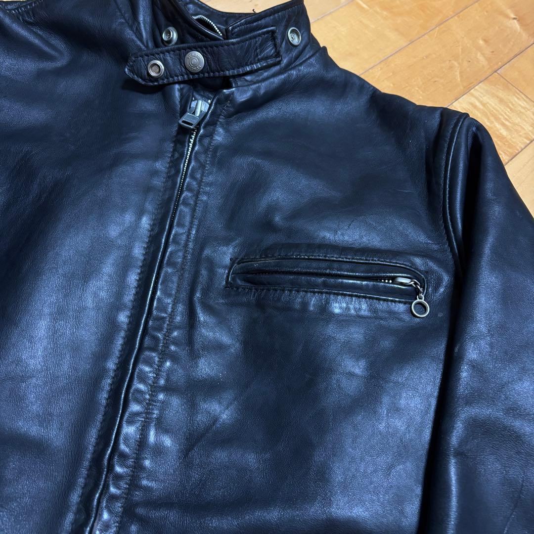 Schott シングルライダース　レザージャケット　641 ブラック　36