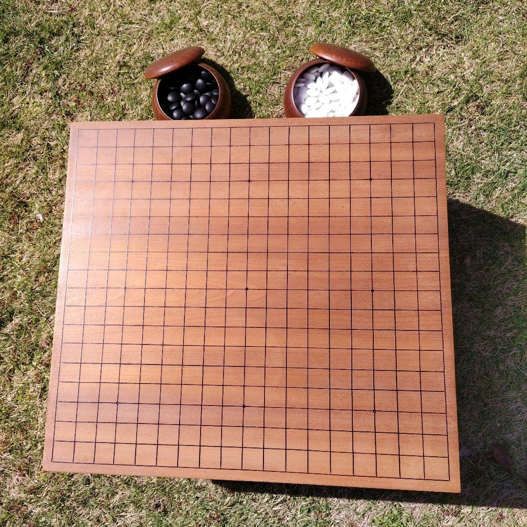 囲碁セット【碁盤　碁石】脚付 蛤 那智黒 碁盤