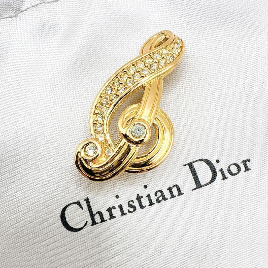 2596-4 極美品✨Dior　ブローチ　CD　ロゴ　希少　刻印
