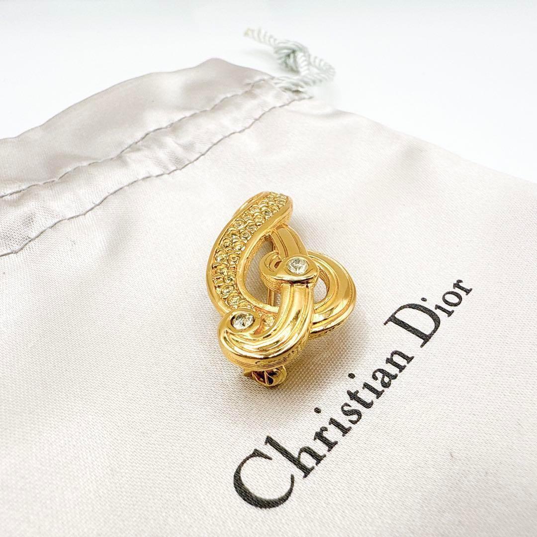 2596-4 極美品✨Dior　ブローチ　CD　ロゴ　希少　刻印