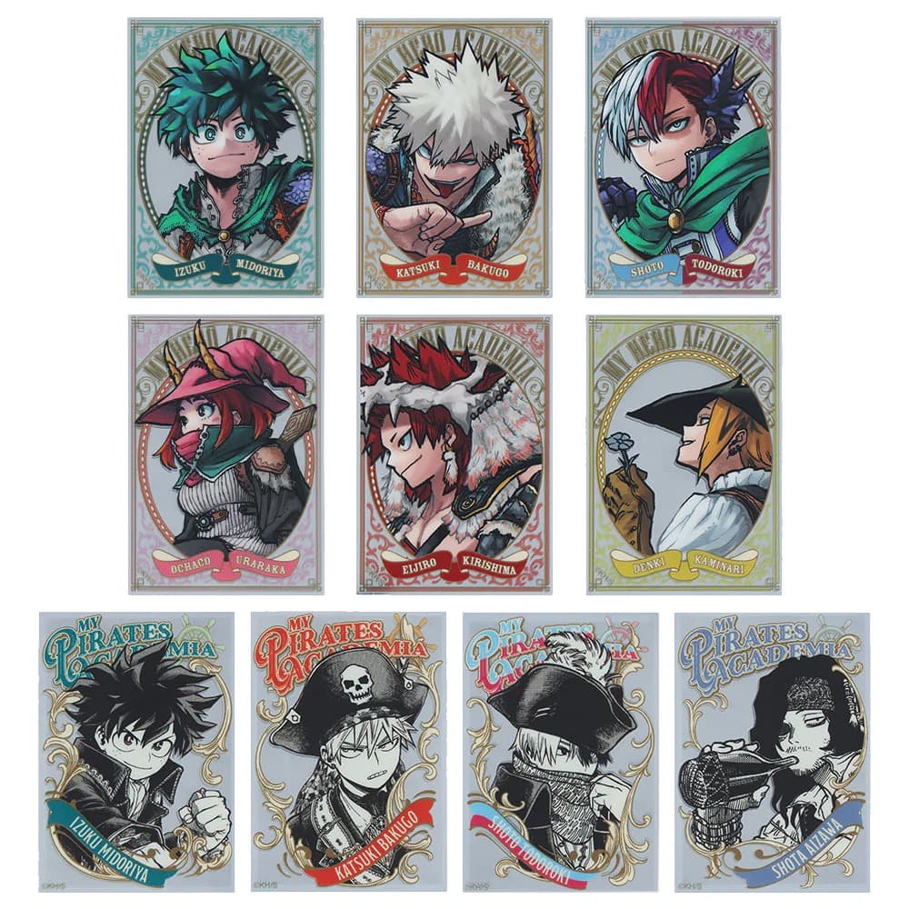 ヒロアカ パブミラー風ステッカー ステータスカード デコレクション缶バッジ