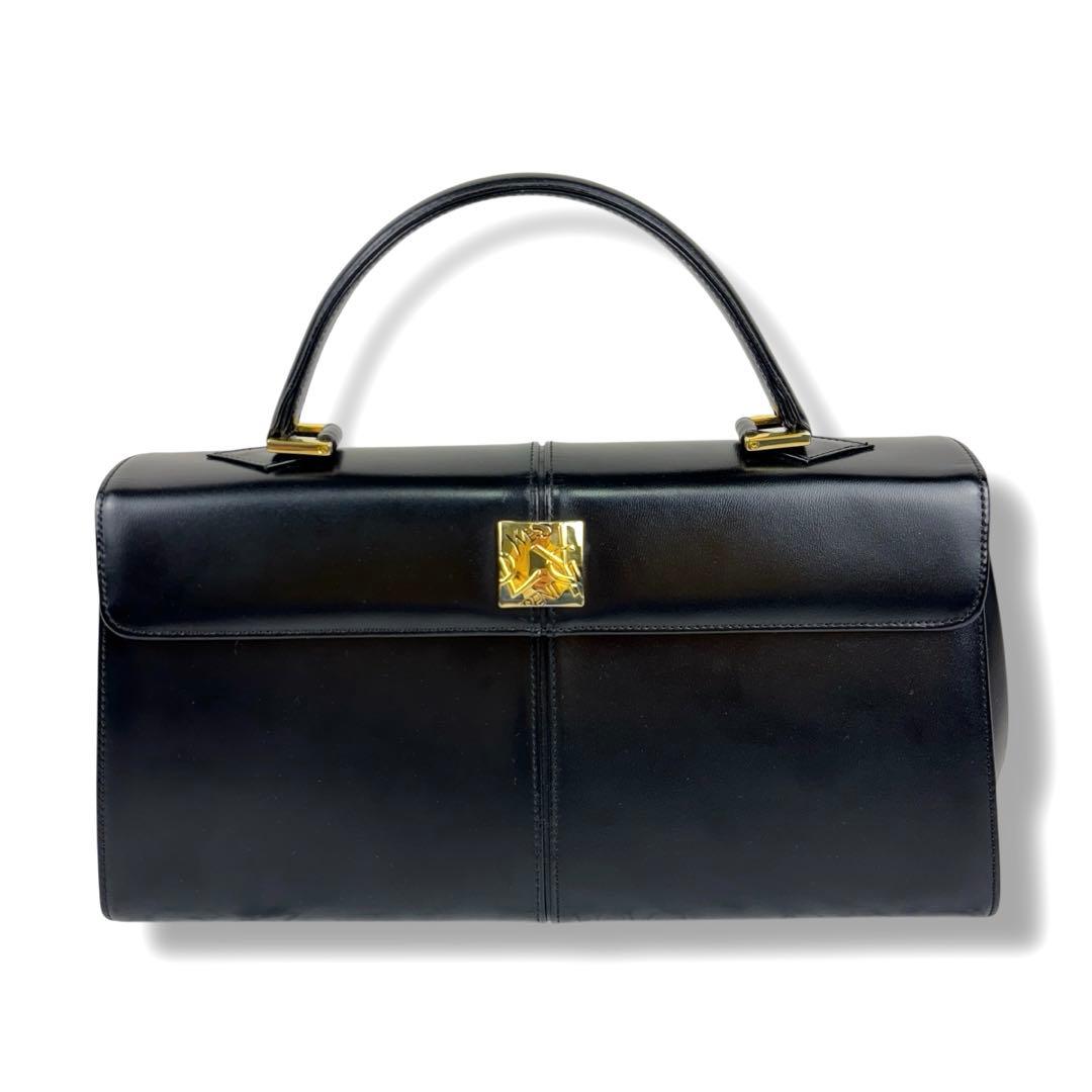 極美品 イブサンローラン カサンドラ ハンドバック レザー ロゴ YSL 黒