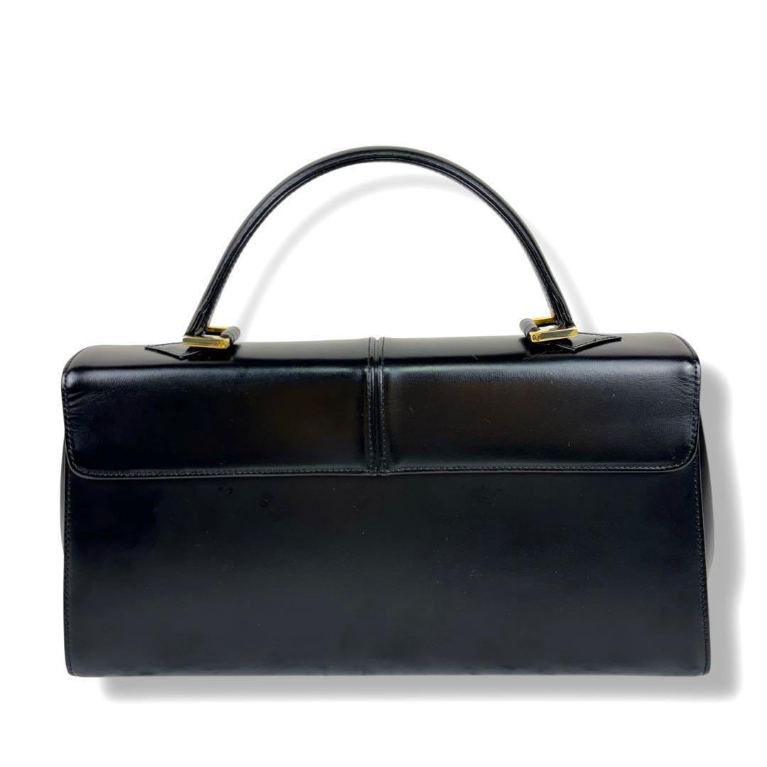 極美品 イブサンローラン カサンドラ ハンドバック レザー ロゴ YSL 黒