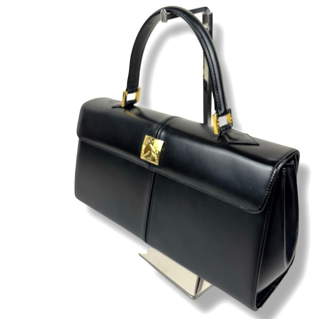 極美品 イブサンローラン カサンドラ ハンドバック レザー ロゴ YSL 黒