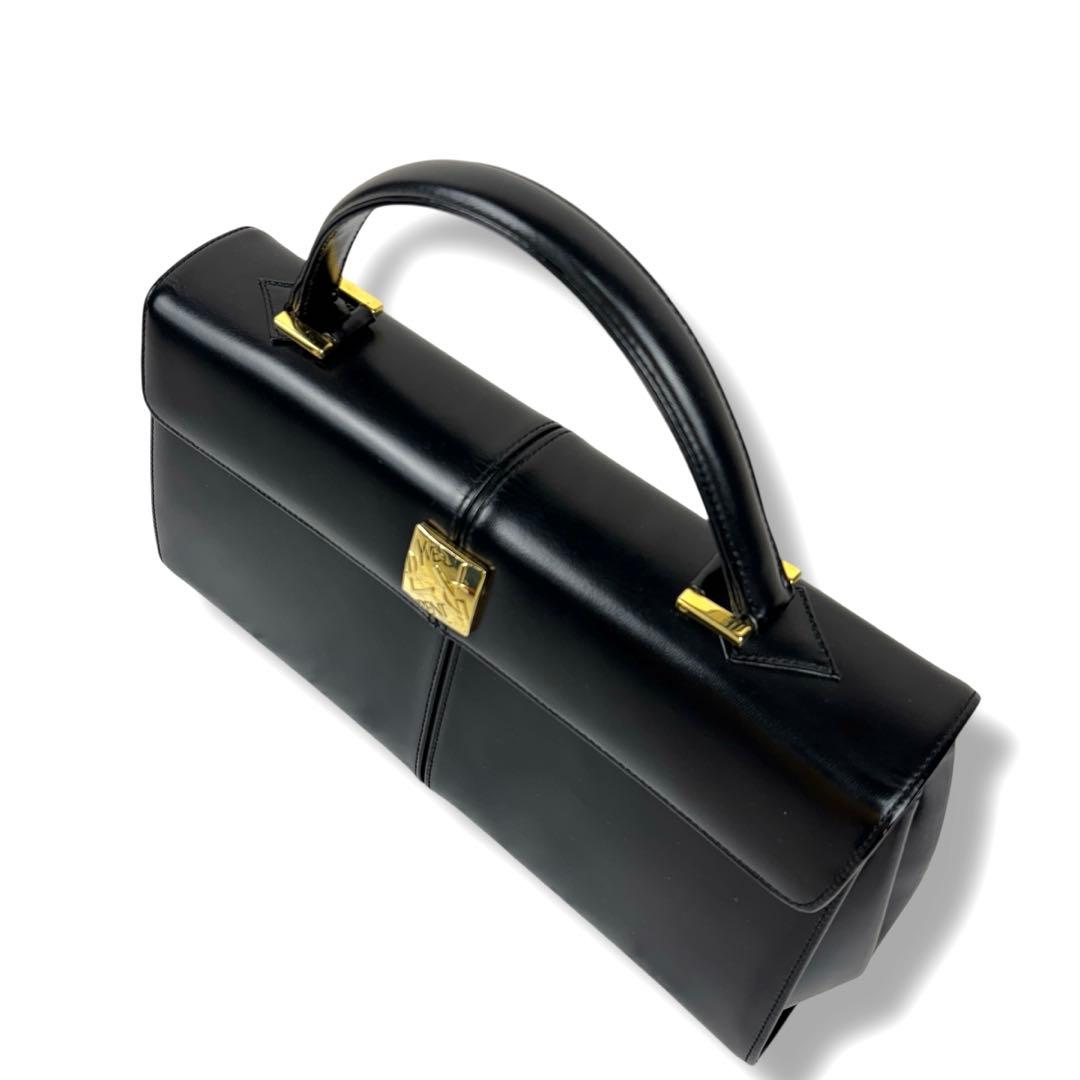 極美品 イブサンローラン カサンドラ ハンドバック レザー ロゴ YSL 黒