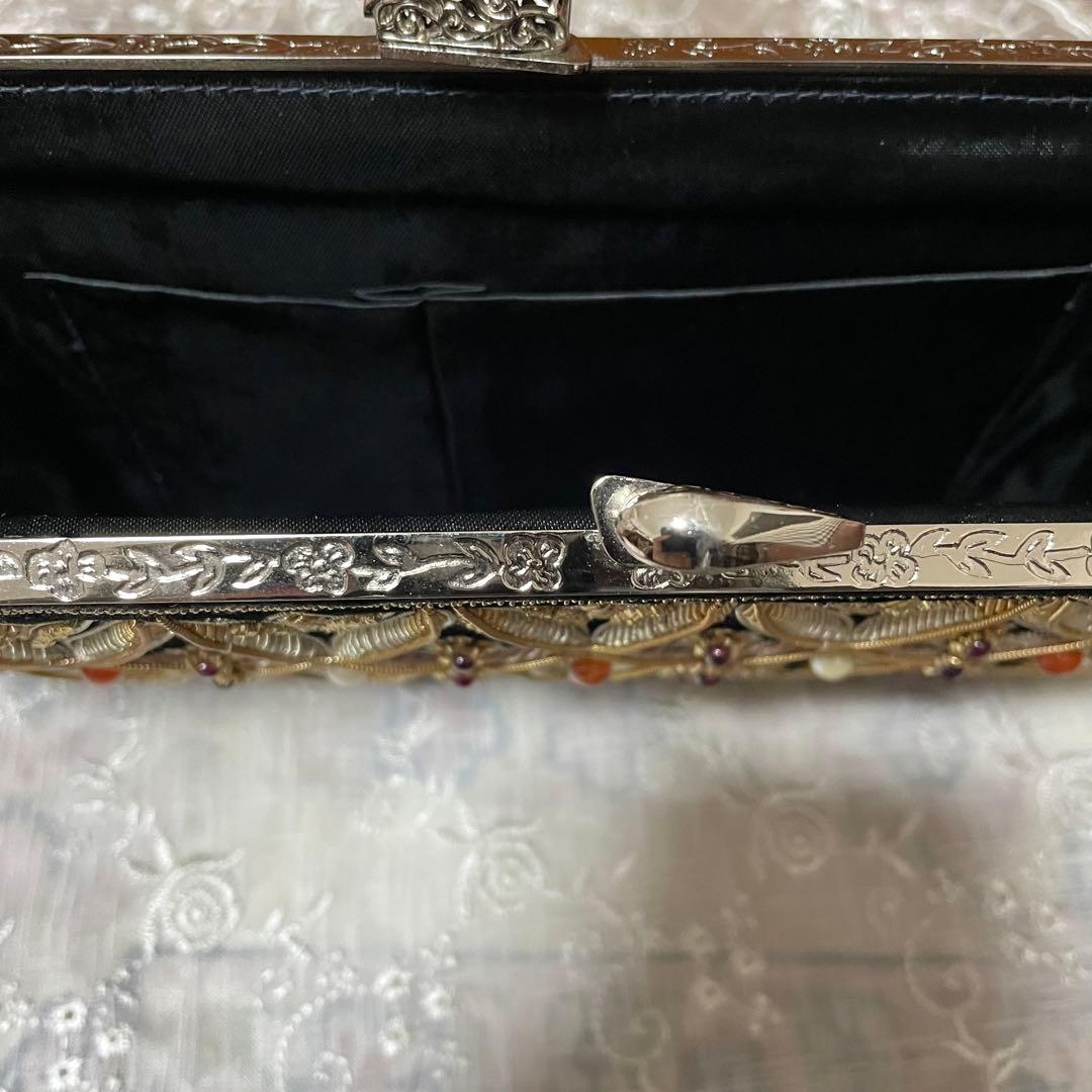 未使用　皇室御用達　Lumy はしもと 天然石　ビーズバッグ パーティー