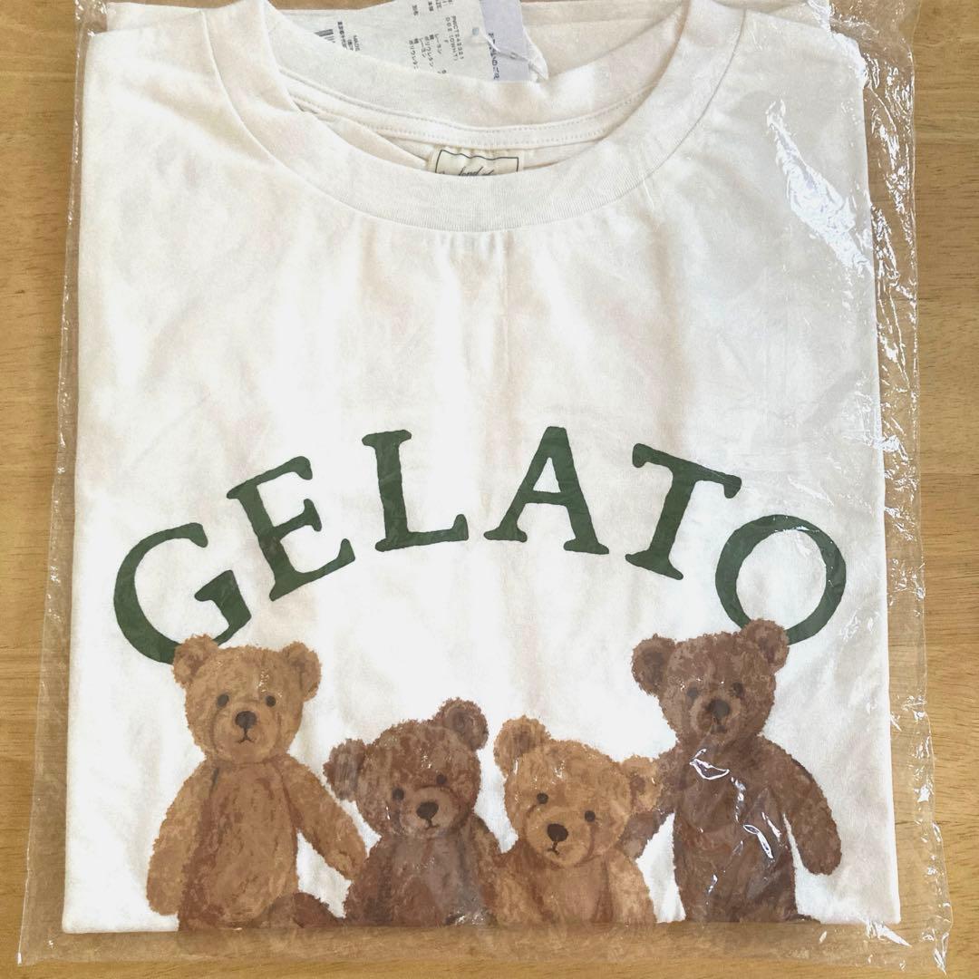 ジェラートピケ　くま　Tシャツ　ロングパンツ　ルームウエア