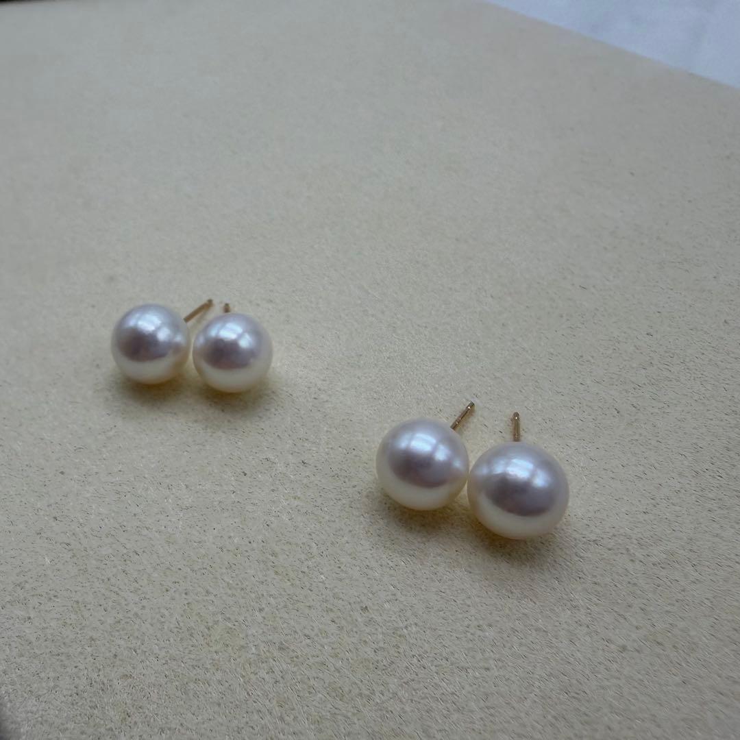 ＊専用ページ＊18金akoya真珠ピアス　無調色　2ペア